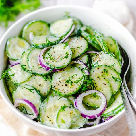 Creamy Dill Cucumber Salad Best Sweet And Sour Sauce, Easy Sweet And Sour Sauce, Dill Cucumber Salad, Veggie Lettuce Wraps, No Bake Key Lime Pie, Dill Cucumber, No Bake Key Lime, Mayo Salad, Sweet And Sour Recipes