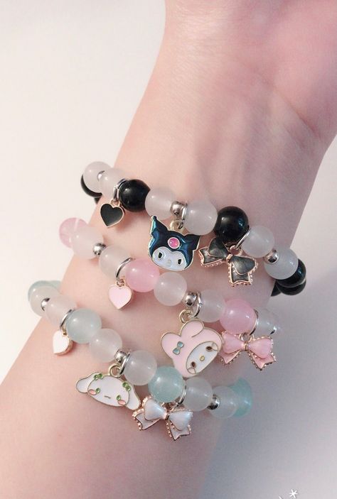 Excited to share the latest addition to my shop: Sanrio characters bracelet melody cinnamoroll kuromi pompompurin #sanrioaccessories #etsy #instagramstyle #sanriomatchingbrac #birthdaygifts #sanriobracelet Matching Sanrio Bracelets, Sanrio Assesories, Kuromi Charm Bracelet, Sanrio Bracelet Ideas, Cinnamoroll Bracelet, Kuromi Items, Kuromi Bracelet, Sanrio Bracelet, Gyaru Anime