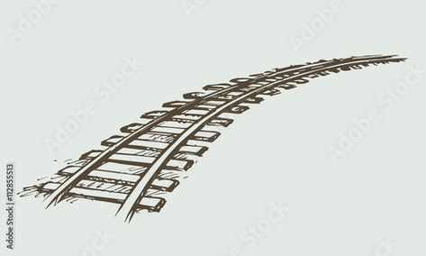 Stock Image: Railway. Vector drawing Vector Drawing, Adobe Stock, Stock Vector, Illustration Art, Stock Images, Crown Jewelry, Drawings, Art