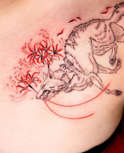 Moro Princess Mononoke, Princess Mononoke Tattoo, Avatar Tattoo, Studio Ghibli Tattoo, Ghibli Tattoo, Red Ink Tattoos, Princess Mononoke, July 25, Get A Tattoo