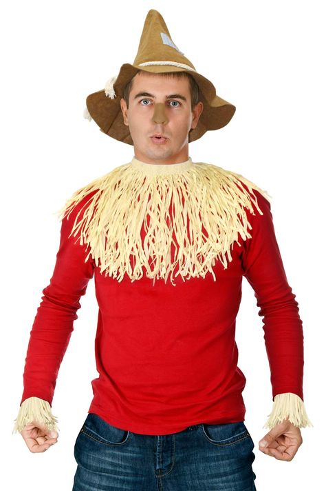 PRICES MAY VARY. Scarecrow Straw Accessory Kit With Scarecrow Hat - A 4 piece scarecrow straw costume kit with straw cuffs, scarecrow neck piece and felt scarecrow hat The Ideal Addition To Your Scarecrow Costume - This scarecrow costume accessory set is the ideal addition to your scarecrow costume. Simply add your favorite flannel shirt and jeans and your scarecrow costume is complete 1 Size Fits Most Ideal For Plays And Productions - This fake straw costume kit and hat is the ideal and easy sc Scarecrow Costume Men, Adult Scarecrow Costume, Felt Scarecrow, Diy Scarecrow Costume, Wood Scarecrow, Scarecrow Hat, Diy Scarecrow, Scarecrow Face, Scarecrow Costume