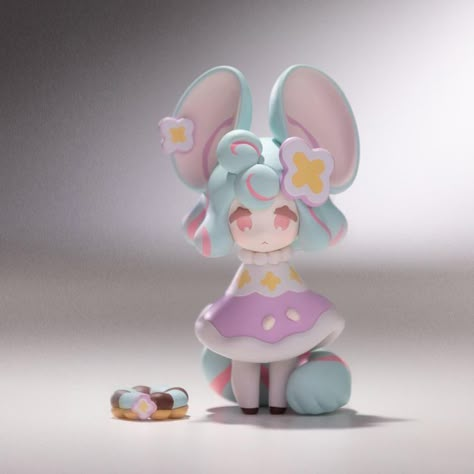 Land Of Sweets, Art Toys Design, Kawaii Toys, 3d Modelle, Anime Figurines, Cute Clay, Clay Art Projects, Clay Figures, Vinyl Toys