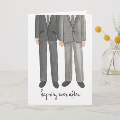 Gay Wedding Invitations, Gay Wedding Card, Marriage Cards, Wedding Congratulations Card, Anniversary Greeting Cards, Anniversary Greetings, Bride Bachelorette, When I Get Married, Anniversary Funny