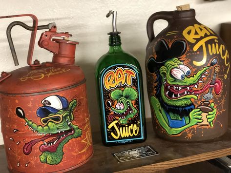 Ed Roth Art, Skateboard Furniture, Salvage Projects, Man Cave Items, Kustom Kulture Art, Pinstripe Art, Man Cave Room, Worlds Finest, Cool Car Drawings