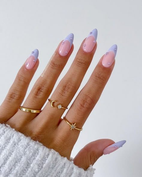 65 Winter Nail Ideas You’ll Want to Copy in 2023 | Glamour Purple Aesthetic Nail Designs, Trendy Nails Ideas 2024 April, Aesthetic Round Nails, Fun Spring Nails Design 2024, Nail Inspo Trendy 2024 Spring, Spring Nails2023, Lilac Nails Design, Nails Looks, Nails April