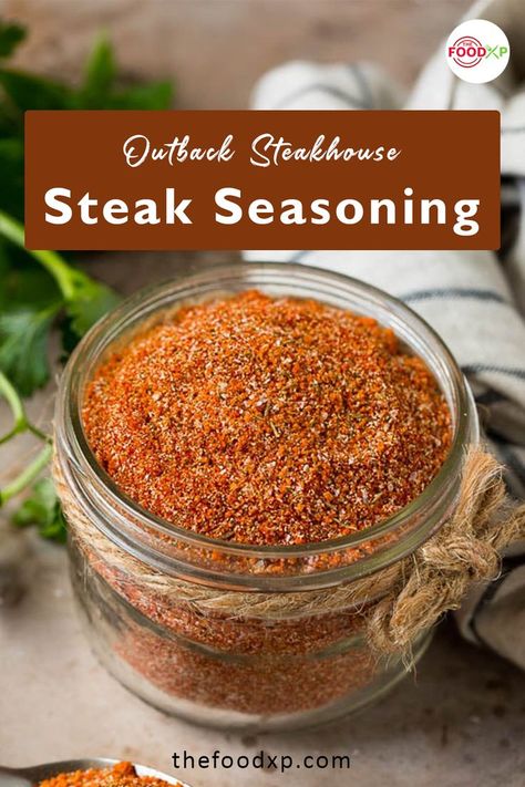 This Outback Steakhouse Seasoning recipe is a perfect blend of different spices. It makes the steak hot and spicy. THEFOODXP blog has the wholesome recipe for you to try. #outbacksteakhousesteakseasoning #outbacksteakhousesteakseasoningrecipe #outbacksteakhouserecipes #steakseasoningrecipes Omaha Steak Seasoning Recipe, Outback Steakhouse Recipes, Outback Recipes, Steak Seasoning Recipe, Best Steak Seasoning, Steak Rub Recipe, Texas Roadhouse Steak, Season Steak Recipes, Steakhouse Steak