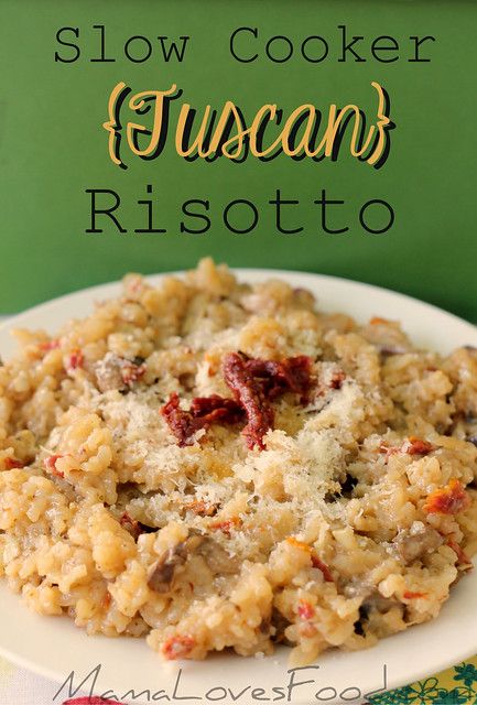 Slow Cooker Tuscan Risotto Crockpot Risotto, Risotto Recipes Chicken, Risotto Dishes, Chicken Risotto, Resep Smoothie, Crockpot Cooking, Crockpot Dishes, Best Slow Cooker, Risotto Recipes