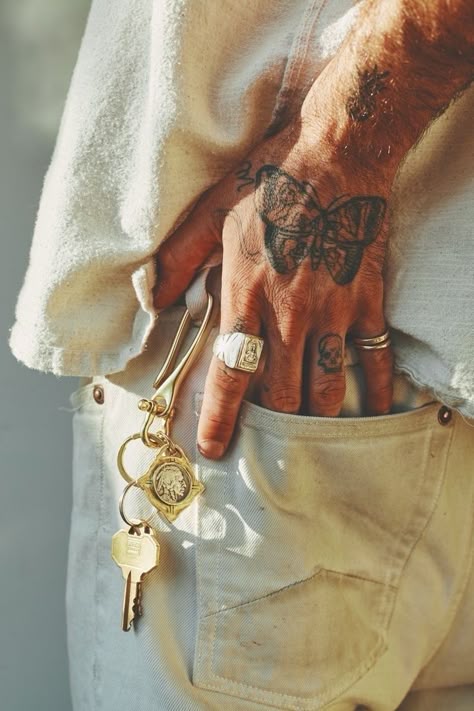 The Seekers, Hand Tats, Tattoo Inspiration Men, Mens Rings Fashion, Hand Tattoos For Guys, Small Fish, Dope Jewelry, Ring Pendant, Finger Tattoos