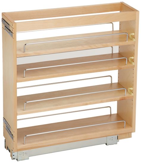 Amazon.com - Rev-A-Shelf - 448-BC-6C - 6.5" Base Cabinet Organizer - Kitchen Pullout, Kitchen Cabinets Storage Organizers, Pull Out Kitchen Cabinet, Under Cabinet Organization, Kitchen Base Cabinets, Pull Out Shelves, Rev A Shelf, Kitchen Pulls, Kitchen Cabinet Pulls