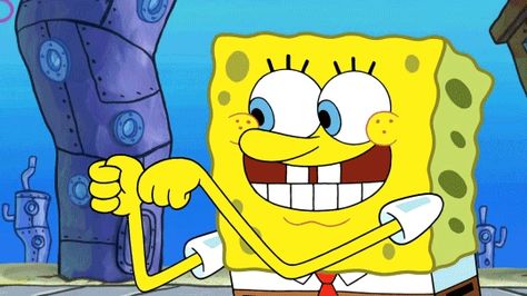 via GIFER Spongebob Gif, ملصق تحفيزي, Spongebob Cartoon, سبونج بوب, Smile Gif, Pineapple Under The Sea, 그림 낙서, Nickelodeon Cartoons, Spongebob Funny