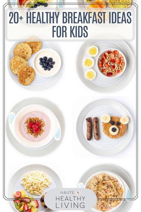 Looking for some breakfast inspiration? Here you’ll find 20+ healthy breakfast ideas for kids that are fun, quick, balanced and nutritious! Mix and match these easy breakfast ideas for lots of variety for those busy mornings! #hauteandhealthyliving #healthybreakfast #kidsapproved Easy Preschool Breakfast, Healthy Preschool Breakfast, Breakfast For Kindergarteners, Breakfast Before School Ideas, Easy Weekday Breakfast Kids, Kid’s Breakfast Ideas, Easy School Morning Breakfast Ideas, Healthy Breakfast For 1 Year Baby, Breakfast Kids Healthy