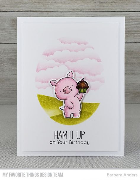 Hog Heaven, Blending Tools, Mft Cards, Coloring Supplies, Mft Stamps, Color Challenge, Grid Paper, Pink Cotton Candy, Specialty Paper