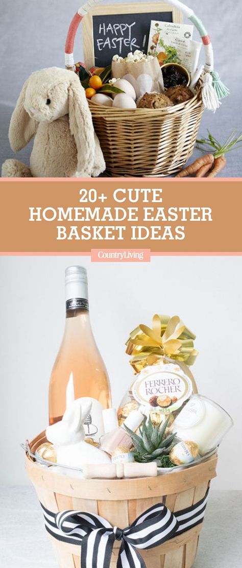 Diy Easter Basket Ideas, Homemade Easter Baskets, Diy Easter Basket, Adult Easter Baskets, Creative Easter Baskets, Easter Crafts For Adults, Adult Easter, Easter Baskets For Toddlers, Easter Basket Ideas