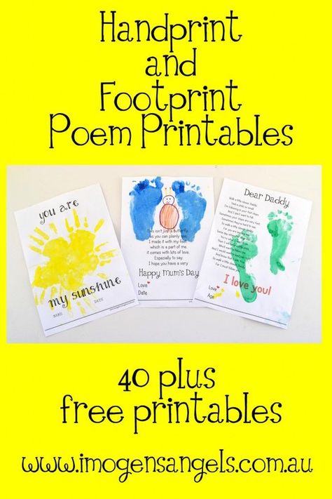 Footprint Poem, Footprints Poem, Footprint Crafts, Footprint Art, Handprint Crafts, Daycare Crafts, Handprint Art, Fathers Day Crafts, Childrens Crafts