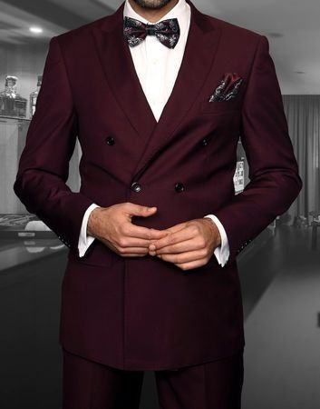 Suit With Bow Tie, Red Prom Suit, Sherwani Wedding, Suit Prom, Bow Tie Suit, Groom Dress Men, Prom Suit, Dress Men, Burgundy Suit