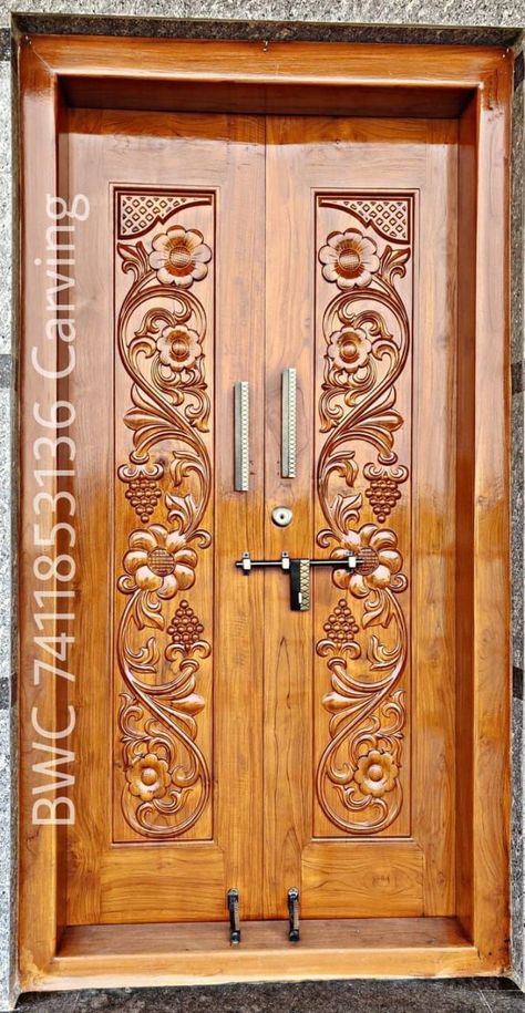 Latest Double Door Designs, Double Door For Main Entrance, Main Double Door Design Photos, Wooden Double Door Design Entrance Front Entry, Indian Main Door Designs Double Door, Wooden Double Door Entrance, Wooden Door Design Entrance Carved Wood, Double Door Design Wood Double Door Design Wood Indian, Main Double Door Design Wood