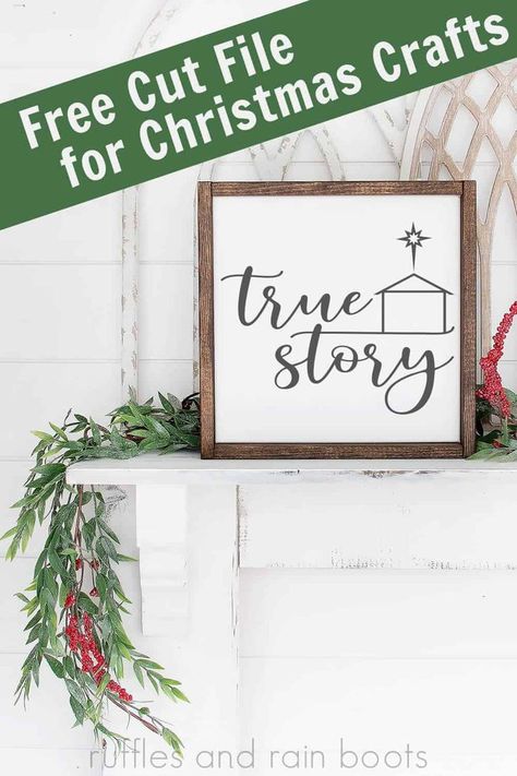 Decorating or gifting during the holidays does not have to be hard. Click through to get this true story SVG collection free for use in Cricut and Silhouette machines. Your handmade holiday gifts will shine with the season. #truestory #christmassvg #svg #rufflesandrainboots True Story Svg Free, Cricut Printables, Christmas Svg Files Free, Free Christmas Svg, Cricut Signs, Christmas Svgs, Handmade Holiday Gifts, Silhouette Tutorials, Christmas Crafting