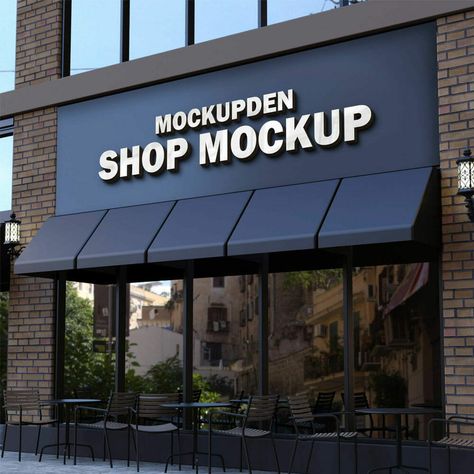 Free Shop Mockup PSD Template Sign Mockup Free, Signage Mockup, Signage Ideas, Market Sign, Sign Mockup, Product Mockup, Creative Graphic Design, Branding Mockups, Mockup Templates