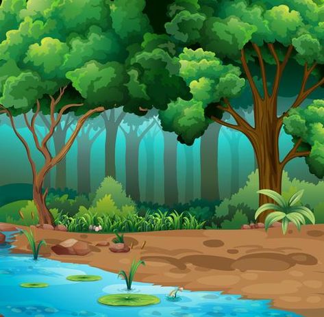 Jungle Vbs, Jungle Cartoon, Jungle Clipart, Animal Pictures For Kids, Forest Cartoon, Book Illustration Layout, Puzzle Diy, Photoshop Backgrounds Backdrops, Jungle Illustration