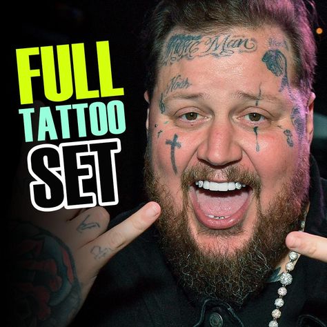 Have tons of fun & reimagine yourself for a day with this Jelly Roll Temporary Face Tattoo Set! The tattoos are exact replicas of Jelly Rolls face tattoos. Fits well on any adult-size face. Includes over 14 tattoos that look exactly like in real life! Size of the sheet : 7.5" x 3.2" (approx) Basically it will fit on every adult face. Ideal for a theme party or just for fun, or you can be unique and wear it at Jelly's concert and get all the stares and attention! People WILL ask you about tattoos Jelly Roll Tattoo, Temporary Face Tattoo, Temporary Face Tattoos, Face Tats, Jelly Rolls, Face Tattoos, Face Tattoo, Tattoo Set, Fake Tattoos