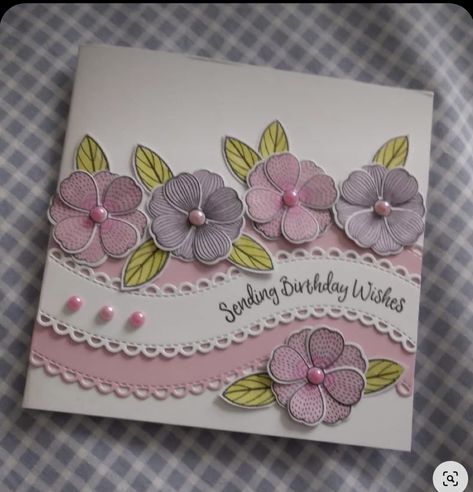 Card Design Handmade, Flower Birthday Cards, Homemade Birthday, Daisy Cards, Homemade Birthday Cards, 3d Decoupage, Bday Cards, 1 Birthday, Birthday Cards For Women