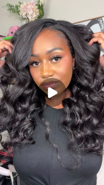 Ashley White on Instagram: "Let’s get into the super cute and easy quick weave u-part wig using bundles from @iloveindique 💗  Use the link in my bio to shop! New customers can get a 15% discount with code INDQM175✨  Inspo: @alisha.brittany   #indiquehair #quickweave #quickweaves #quickweavestyles #upart #upartwigs #upartwig #upartwiginstall" Quick Weave Middle Part Leave Out, Pronto Hairstyles, Invisible Part Quick Weave, Full Sew In Weave No Leave Out, Quick Weave Hairstyles No Leave Out, Natural Quick Weave, Sew In Weave With Leave Out, Versatile Sew In Weave, Versatile Quick Weave