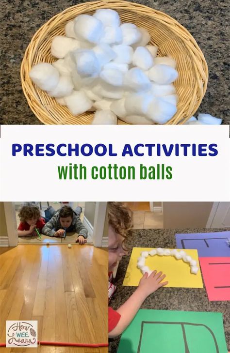 3 Ways to Learn with Cotton Ball Activities for Preschoolers! - How Wee Learn Creative Curriculum Ball Study Preschool, Balls Study Creative Curriculum, Ball Activities For Preschoolers, Balls Activities, Cotton Ball Activities, Ball Activities, Creative Curriculum Preschool, Curriculum Preschool, Expensive Toys