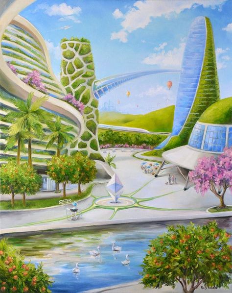 Science Fiction Artwork, Drawing Competition, Eco City, City Drawing, Green City, Art Competitions, Futuristic City, Future City, Better Future