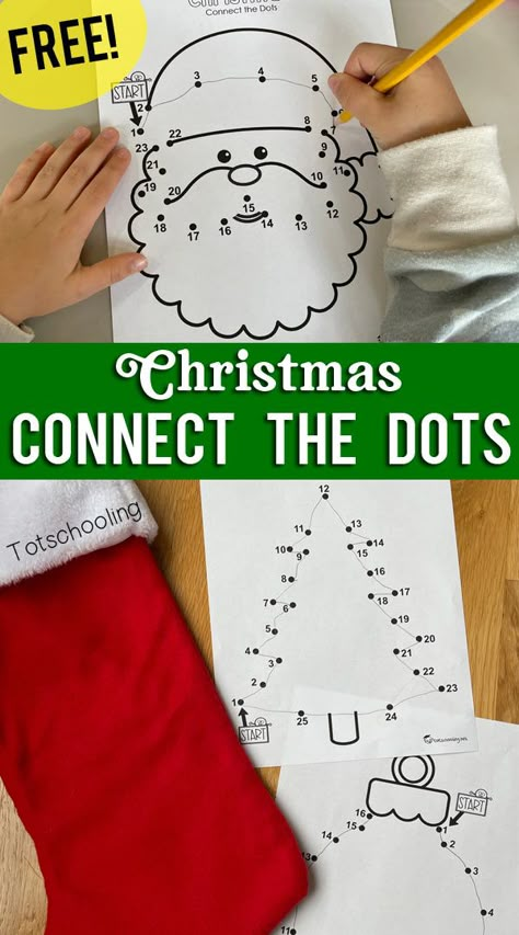 Christmas Number Tracing Free, Christmas Dot To Dot Free Printables, Christmas Number Activities, Christmas Numbers Printable, Christmas Math Activities Kindergarten, Christmas Connect The Dots, Christmas Dot To Dot, Teen Numbers Kindergarten, Kindergarten Christmas Activities