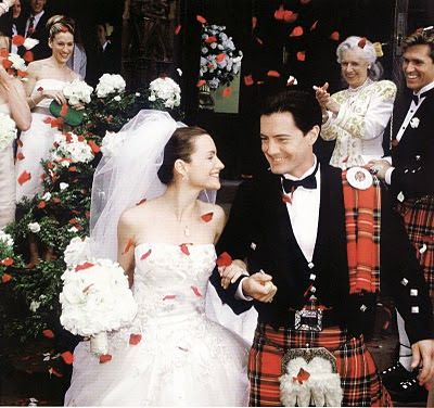 the adventures of tartanscot™: "Happy Tartan Day 2010 . . . " Trey Macdougal, Princess Diaries 2, Famous Wedding Dresses, Tartan Wedding, Tv Weddings, Charlotte York, Fleur Delacour, Kyle Maclachlan, Kristin Davis