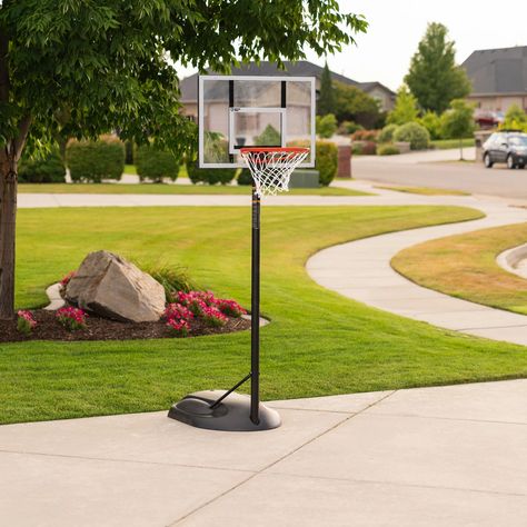 In this pin, you'll see the Lifetime Adjustable Youth Portable Basketball Hoop with its sturdy 30-inch polycarbonate backboard. The images will showcase the hoop's adjustable height feature, allowing it to grow with your child. You'll also see how easy it is to set up and its portability, making it perfect for various playing environments. The pin highlights the product's durability and the fun it brings to young basketball enthusiasts. Backyard Sports, Portable Basketball Hoop, Youth Basketball, Basketball Skills, Kid N Teenagers, Kids Basketball, Basketball Training, Basketball Hoop, Outdoor Games