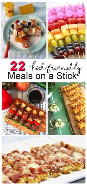 Meals On A Stick, Fun Dinners For Kids, Food On Sticks, Kid Friendly Snack, Breakfast Party, Kid Friendly Dinner, On A Stick, Fun Kids Food, Dinners For Kids