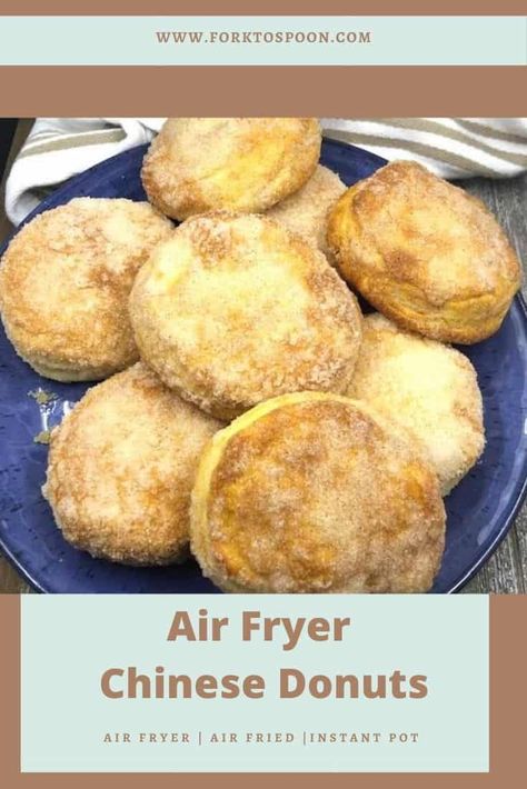 Sugar Doughnut Recipe, Chinese Donuts, Recipes Airfryer, Air Fryer Donuts, Cinnamon Raisin Bagel, Pillsbury Biscuits, Cinnamon Crunch, Homemade French Fries, Cinnamon Sugar Donuts