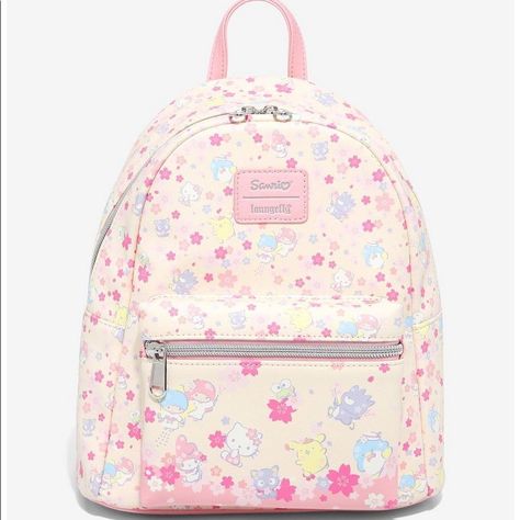 Sanrio Backpack, Loungefly Hello Kitty, Hello Kitty Friends, Hello Kitty Coloring, Loungefly Bag, Sakura Cherry Blossom, Hello Kitty My Melody, Hello Kitty Collection, Backpack Bag