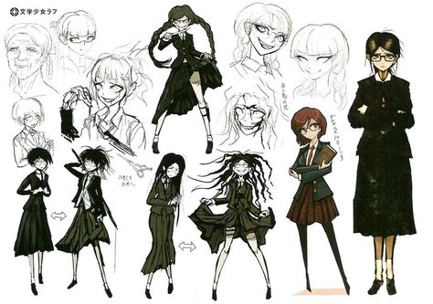 Danganronpa Beta Designs, Beta Designs, Toko Fukawa, Person Face, Danganronpa Trigger Happy Havoc, Danganronpa Memes, Trigger Happy Havoc, Concept Art Character, Game Concept Art