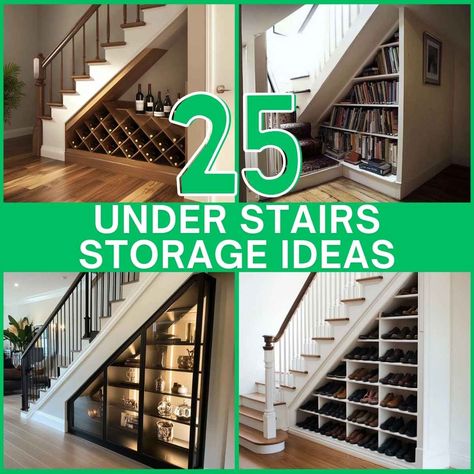 25 Genius Under Stairs Storage Ideas You’ll Love! Under Stair Open Space, Under Stairs Storage Closet Space, Under Stair Hidden Storage, Storage For Slanted Walls, Stairway Shoe Storage Ideas, Under Stairs Solutions, Ideas For Under Stairs Space Basement, Diy Under Stairs Pantry, Under Stairs Storage Coats And Shoes