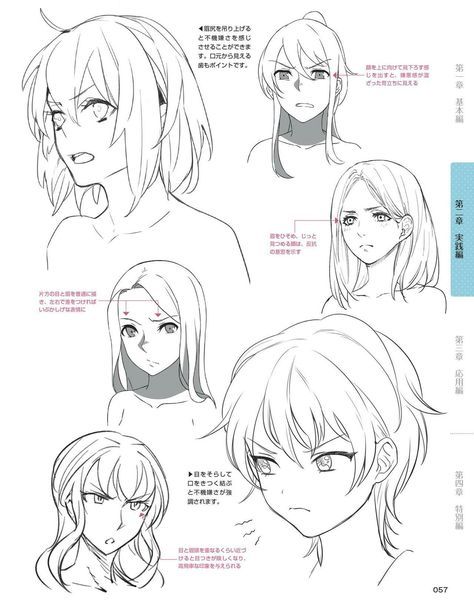 How to draw facial expressions for anime figures. Three-quarter view anime faces drawing turorial. Faces Drawing, Anime Face Drawing, Manga Tutorial, Anime Face, 얼굴 드로잉, Drawing Tutorial Face, Manga Drawing Tutorials, Drawing Faces, Anime Expressions