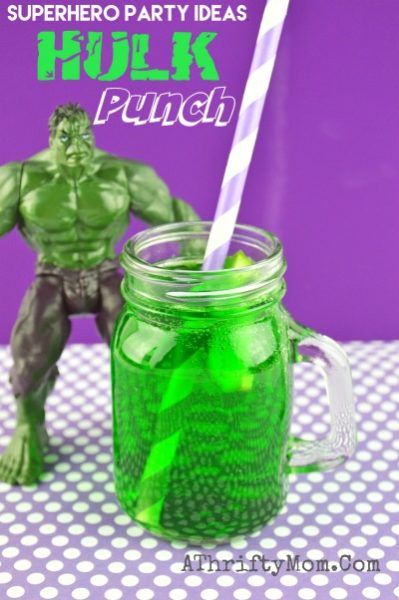 Hulk Punch, Superhero themed birthday party ideas, Easy dessert ideas for boys, avengers party ideas Hulk Punch Recipe, Hulk Smash Party, Incredible Hulk Birthday Party, Avengers Party Ideas, Hulk Punch, Superhero Party Ideas, Hulk Birthday Cakes, Hulk Theme, Easy Dessert Ideas