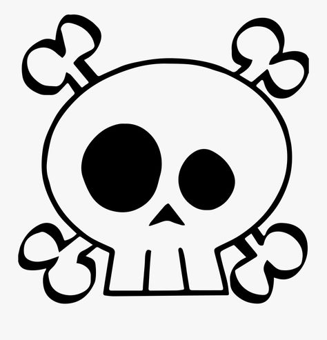 Cute Skull Flash Art Sticker - Baby Skull And Crossbones is a free transparent background clipart image uploaded by Alia Laura. Download it for free and search more on ClipartKey. Halloween Imagenes, Skull Clip Art, Skull Template, Cartoon Skull, Simple Skull, Skull Crossbones, Pirate Skull, Skull Drawing, A Skull