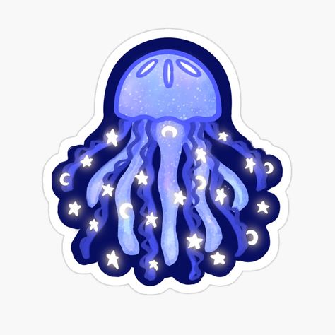 Jellyfish Sticker, Aqua Viva, Jellyfish Design, Cute Animal Drawings Kawaii, Good Notes, Cute Animal Drawings, Jellyfish, Top Artists, Animal Drawings