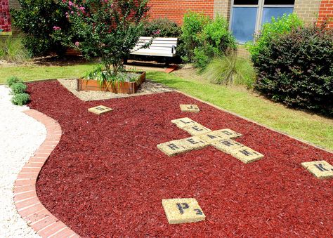 District 5 Student Uses Eagle Scout Project To Design Literacy Garden | Irmo-Seven Oaks, SC Patch Campus Beautification Elementary Schools, Campus Beautification, School Landscaping, Eagle Scout Project Ideas, Outdoor Reading, Reading Garden, School Gardens, Eagle Project, Eagle Scouts