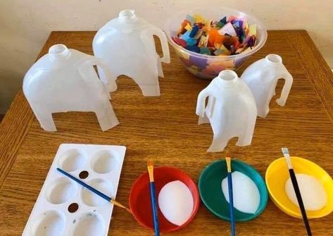 Handas Surprise, Elmer The Elephants, Classroom Pets, Elephant Crafts, Magic E, Waldorf School, Summer Reading Program, Milk Carton, Toddler Learning Activities