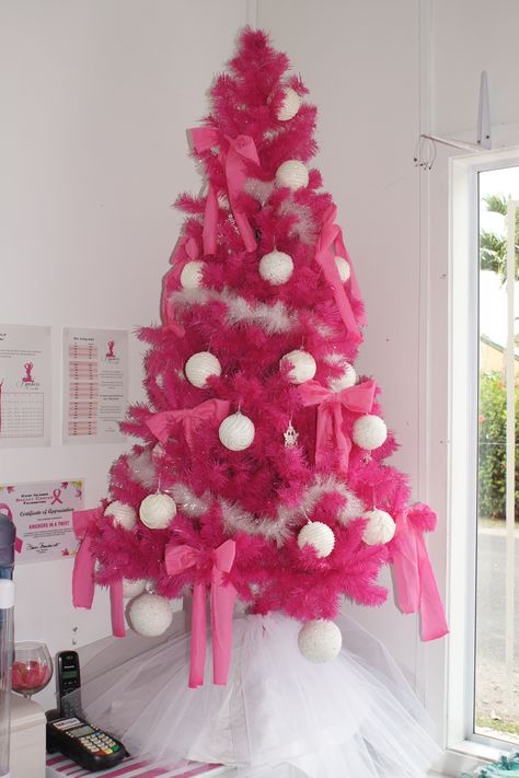 Bright Pink Christmas Tree, Hot Pink Christmas Tree, Christmas Tree Nyc, Merry Pinkmas, Designer Christmas Tree, Winter Barbie, Girly Christmas Tree, Christmas Tree Farmhouse, Barbie Christmas Tree