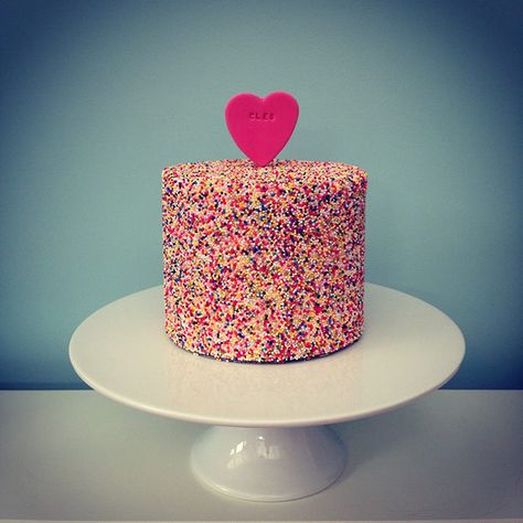 Hundreds And Thousands Cake, Cake With Marshmallows, Sprinkles Birthday Cake, Letter Cake Toppers, Heart Wedding Cakes, Heart Cake Topper, Hundreds And Thousands, Wedding Cake Toppers Unique, Unique Cake Toppers