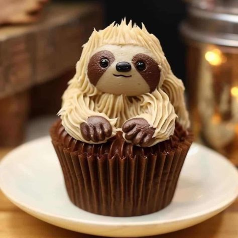 Sloth Cakes, Scary Cakes, Amazing Food Decoration, Animal Cakes, Cute Baking, Pretty Dessert, Cupcake Designs, Crazy Cakes, Fun Baking Recipes