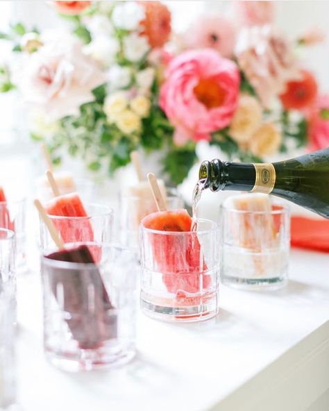 Cheers To Friday, Wedding Assistant, Prosecco Bar, Coral Charm Peony, Homemade Popsicles, Event Producer, Signature Cocktails, Catering Food, Beautiful Calligraphy