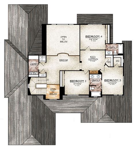 paonia model upper level floor plan by sopris homes Two Sided Fireplace, Usa House, Small Floor Plans, Mountain Lifestyle, Classic House Exterior, Cabin Floor Plans, New Home Builders, Boulder Colorado, Barbie Dream House