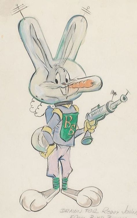 Bugs Bunny in a spacesuit, drawn by Chuck Jones Chuck Jones Art, Vintage Fish Poster, Bugs Bunny Cartoons, Town Drawing, Bunny Photo, Cartoon Inspiration, Paw Drawing, Chuck Jones, Looney Tunes Characters