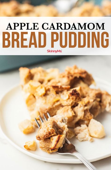 This fall-flavored Apple Cardamom Bread Pudding is a hearty dish that is perfect for cold fall and winter days. Apple Cardamom, Cardamom Bread, Slow Cooker Balsamic Chicken, Clean Dinner Recipes, Clean Dinners, Healthy Version, Fall Recipes Healthy, One Skillet Meals, Clean Eating Recipes For Dinner