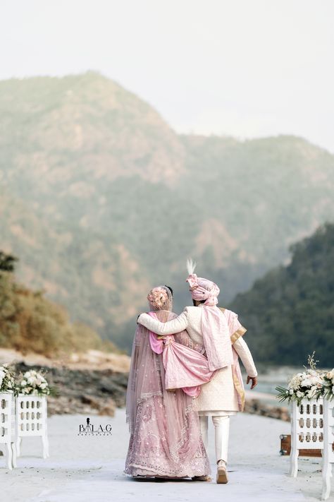 Couple Goals #balagstudio #weddingphotography #weddingtrends2022 #wedding #rishikesh #shivpuri #destinationwedding #namamigange #weddingdress #yejawanihaideewani #haldidress #beachweddings # #haldidecor # #haldi #haldidress #bride #dehradun #rishikeshwedding #weddingday #weddingmakeup #daywedding #balagstudio #balagstudio #decor #teambalag #weddingphotography #weddingseason #uttrakhandweddings Rishikesh Wedding, Mountain Destination Wedding, Haldi Dress, Mountain Destinations, Indian Wedding Photography Poses, Dehradun, Rishikesh, Indian Wedding Photography, Wedding Photography Poses